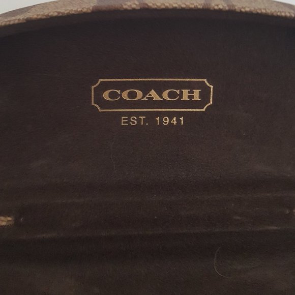 COPY - Coach Signature Clam Shell Sunglasses Glasses Hard Case Holder - Picture 5 of 6